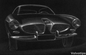Volvo P958 P1800 prototype sketch drawing Frua Petterson